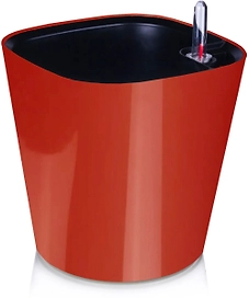 Горшок пластиковый квадратный автополив глина D21 H19