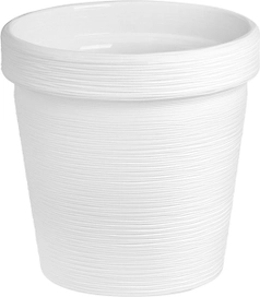 Кашпо со встроенным дренажем ТЕРРА белый D19 H18,7