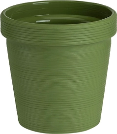 Кашпо со встроенным дренажем ТЕРРА оливковый D19 H18,7