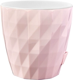 Кашпо со встроенным дренажем СОЛО"RUBY" бежево-розовый D16,5 H16