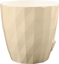 Кашпо со встроенным дренажем СОЛО"RUBY" кремовый D16,5 H16