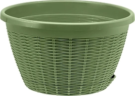 Кашпо с поддоном ПОДВЕСНОЕ оливковый D27 H16