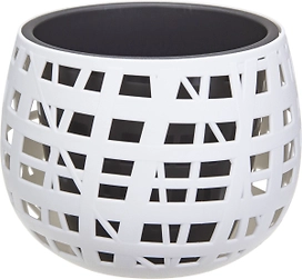 Кашпо хаос IDEA белый ротанг D17,5 H14