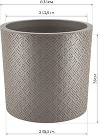 Кашпо этна IDEA французский серый D38 H36