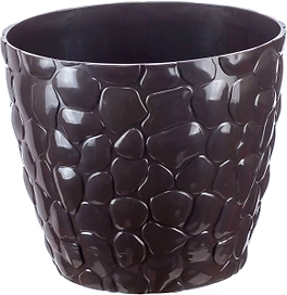 Кашпо камни IDEA коричневый ротанг D26 H22,5