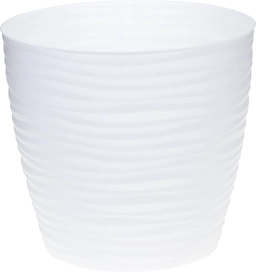 Кашпо дюна IDEA белый ротанг D15 H14