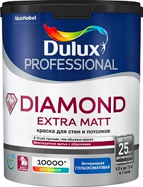 Краска интерьерная DULUX DIAMOND EM 4.5 л