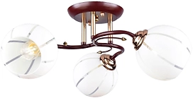 Люстра потолочная 3xE27x60 Вт металлическая коричневая 44x44x22 см