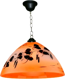Подвес потолочный 1xE27x60 Вт стекло оранжевый 30x30x20 см