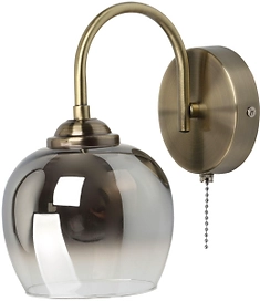 Бра АЛЬФА 1хE27х60 Вт состаренная латунь 25х12х21 см