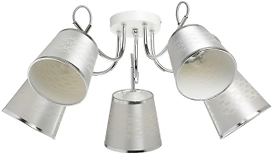 Люстра ЛАЦИО 5хE27х60 Вт белый хром 65х65х26 см