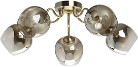 Люстра АЛЬФА 5хE27х60 Вт состаренная латунь 22х22х66 см