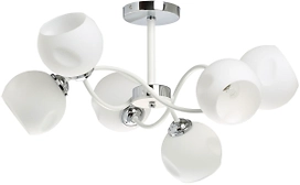 Люстра ВИТА 6хE27х60 Вт белый хром 28х28.5х62 см