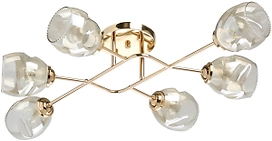 Люстра АКЦЕНТ 6хE27х60 Вт золото 78х53х16 см