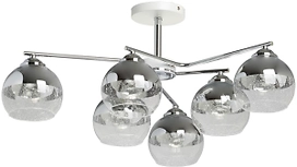 Люстра ВИТА 6хE27х60 Вт белый хром 27х27х71 см