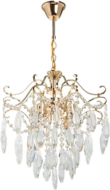 Люстра БРИЗ 4хE27х60 Вт черное золото 71х71х41 см