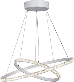 Люстра потолочная 2xLEDx63 Вт белая матовая 95x58x58 см