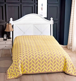 Покрывало жаккард KYUAR желтое 220х230 см