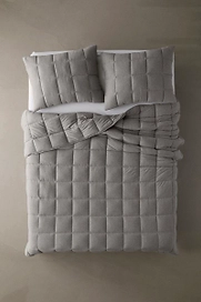 Покрывало стеганное лебяжий пух серое 220х200 см
