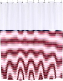 Штора для ванной комнаты Moroshka Maritime 200х200 см Maritime light red