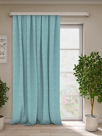 Штора блэкаут Лен 110319 голубая 200х270 см