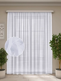 Штора тюлевая Сетка однотонная белая 300х270 см