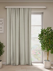 Штора Лен 114984 однотонная серая 200х270 см