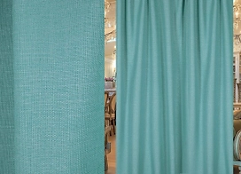 Штора Лен 114986 однотонная голубая 200х270 см