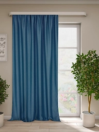 Штора жаккард Робби синяя 200х270 см