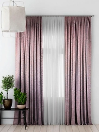 Штора Irina belezza красно-бежевая 160х260 см