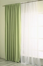 Штора лён Mona liza зеленая 200х270 см