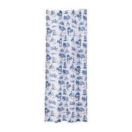 Штора портьерная Klassika бело-синяя 140x260 см