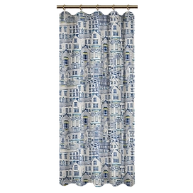 Штора хлопок на ленте Город 145х180 см