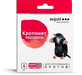 Инсектицид от кротов Avgust Кротомет шашка 4х30 г