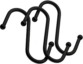 Крючки большие 3 шт LEMAX черные матовые 12х40х70 мм