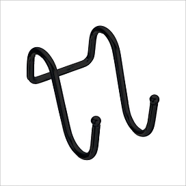 Крючок на рейлинг двойной LEMAX черный 75х65х50 мм