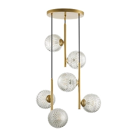 Люстра Lumion Geneva 6xE27 40 Вт 47x47x100 см, золотистый