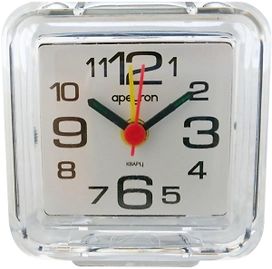 Будильник настольный APEYRON PLT20-001 пластик 80х80х40 мм