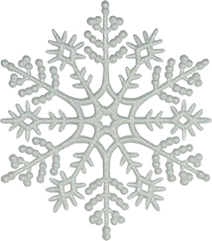 Ёлочная игрушка Снежинка MAB000-0 классика белая 120x3 мм