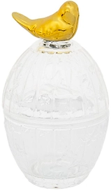 Стеклянная шкатулка Птичка 9x9x15,8 см прозрачный