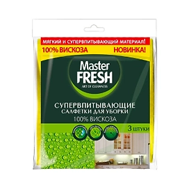 Салфетки для уборки Mr. Fresh супер-впитывающие 30х34см, 3 шт.