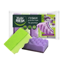 Губки для мытья посуды Mr. Fresh Strong-effect, 5 шт