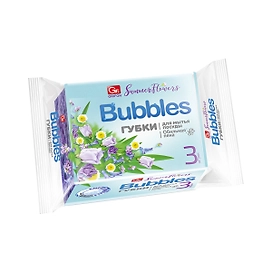 Губки для посуды Grifon Bubbles поролоновые, 3 шт