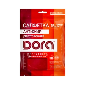 Салфетка Dora Антижир из микрофибры, 1 шт