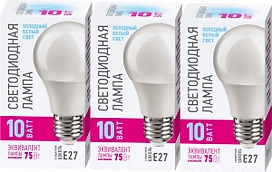 Светодиодная лампа Онлайт E27 4000K холодный свет, 3 шт.