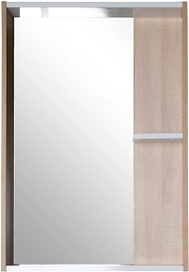 Зеркало для ванной АСБ-Мебель Адель 60 см с полкой "Дуб Сонома"