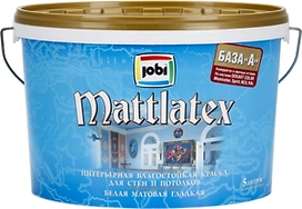 Интерьерная влагостойкая краска JOBI MATTLATEX 5 л