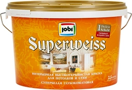 Интерьерная влагостойкая краска JOBI SUPERWEISS 2,5 л