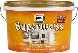 Интерьерная влагостойкая краска JOBI SUPERWEISS 5 л