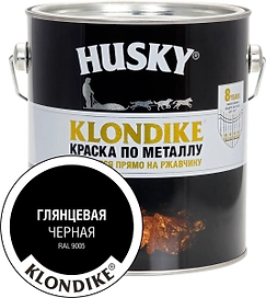 Краска по металлу HUSKY KLONDIKE (Черная RAL 9005) 2,5 л